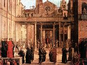 BASTIANI, Lazzaro The Relic of the Holy Cross is offered to the Scuola di S. Giovanni Evangelista oil on canvas